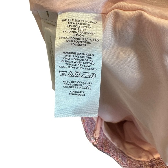 ANN TAYLOR LOFT‎ Women's Pink Petite Tweed Pocket Shift Skirt Size 8 - Picture 10 of 11